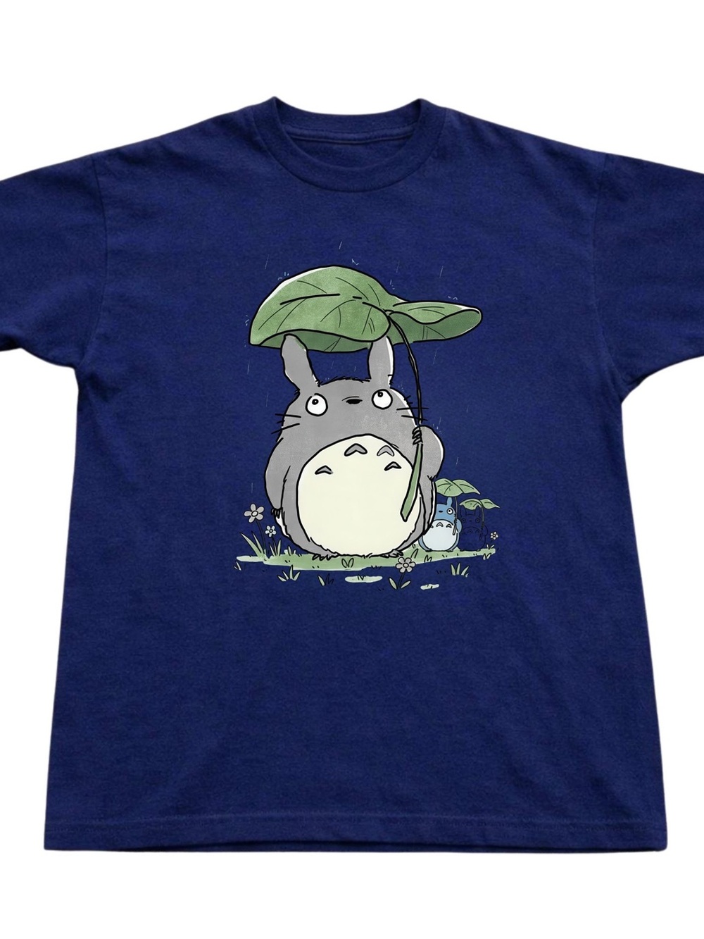 Gildan Navy Blue Totoro Graphic Short Sleeve Tee, Gift For Her, For Him
